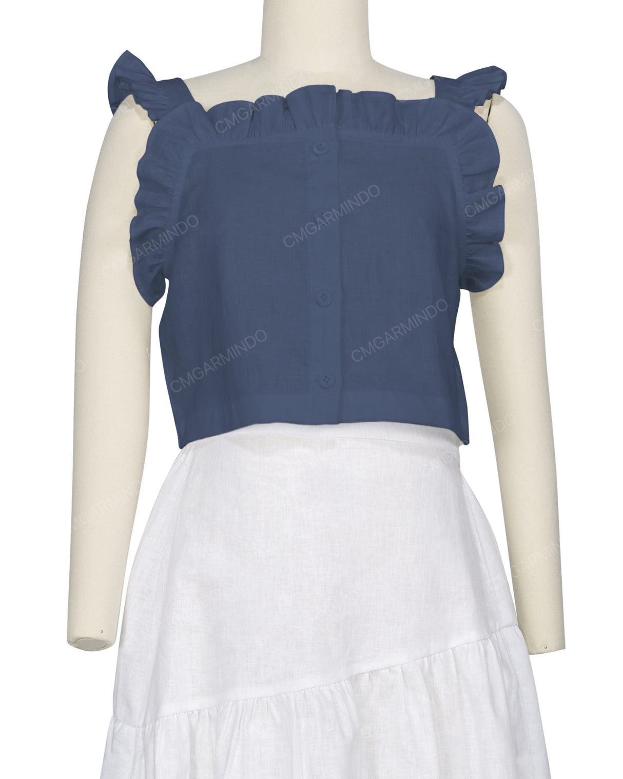 Ruffle Button Up Top