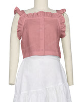 Ruffle Button Up Top