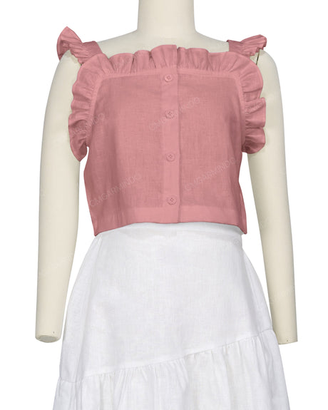 Ruffle Button Up Top