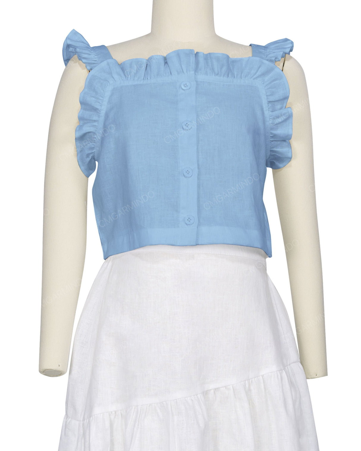 Ruffle Button Up Top