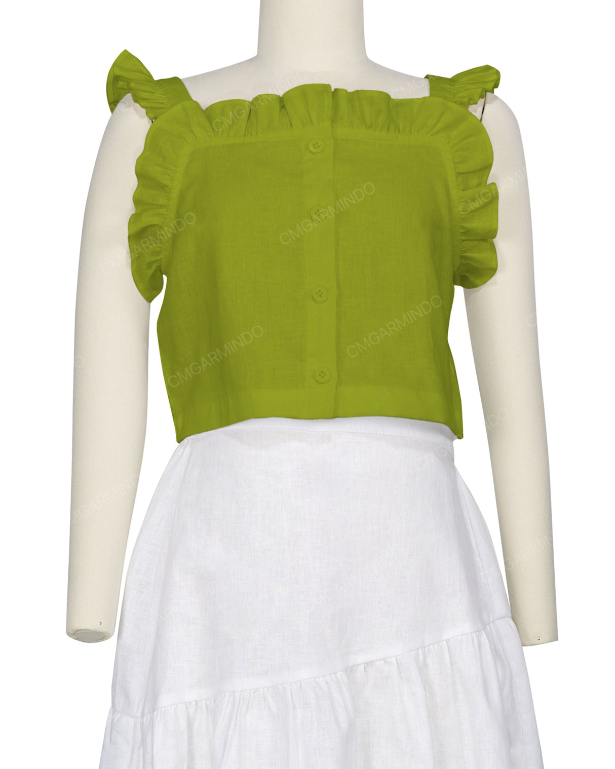Ruffle Button Up Top