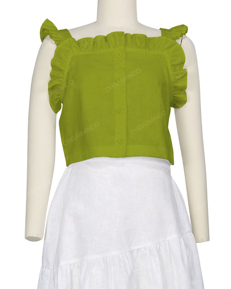 Ruffle Button Up Top