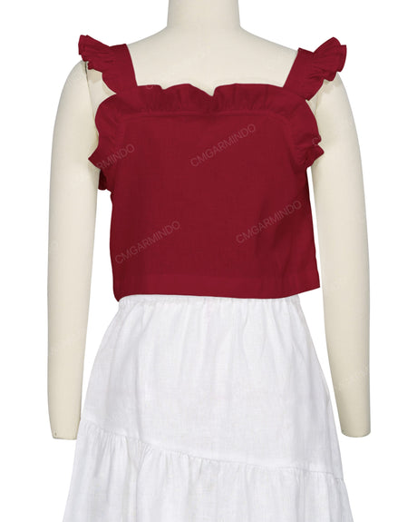 Ruffle Button Up Top
