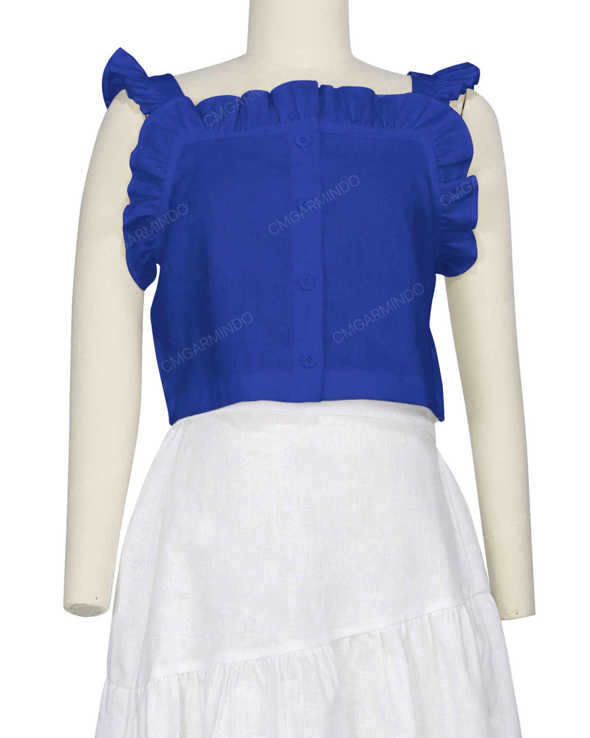 Ruffle Button Up Top