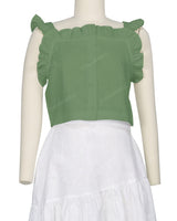 Ruffle Button Up Top