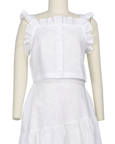 Ruffle Button Up Top