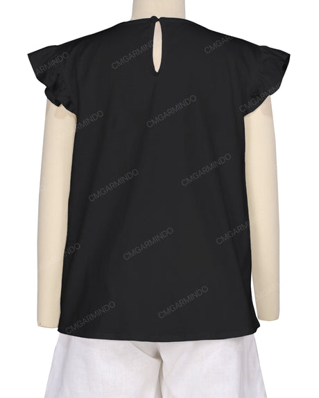 Frill Cap Sleeve Top