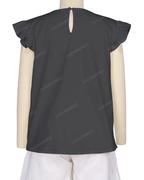 Frill Cap Sleeve Top