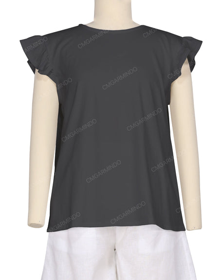Frill Cap Sleeve Top