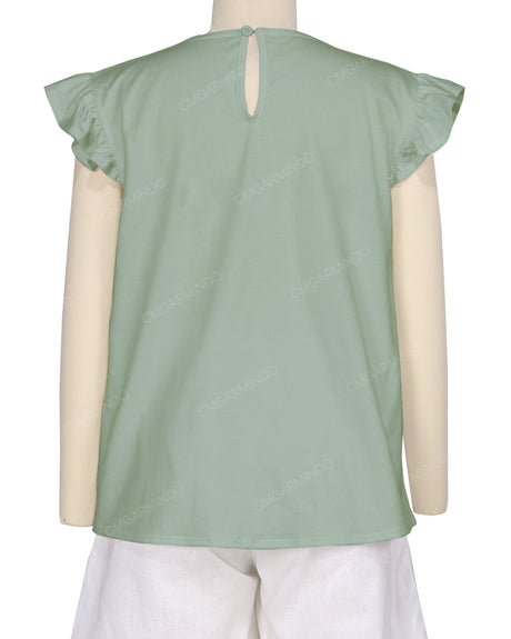 Frill Cap Sleeve Top