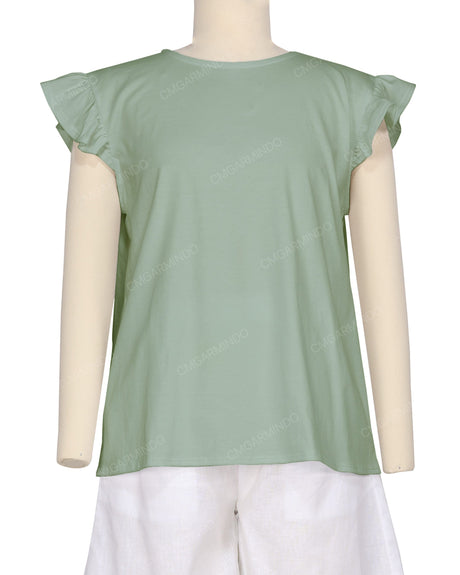 Frill Cap Sleeve Top