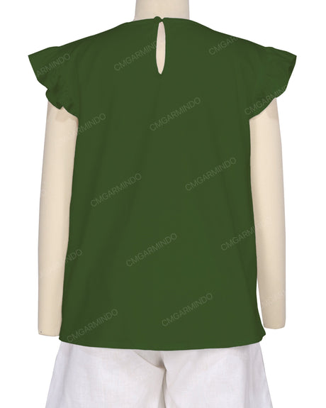 Frill Cap Sleeve Top