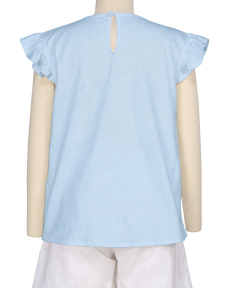 Frill Cap Sleeve Top