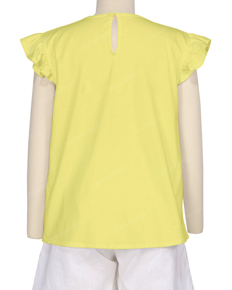 Frill Cap Sleeve Top