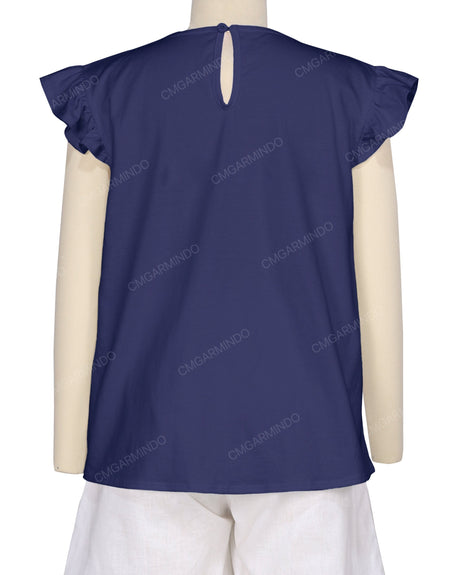 Frill Cap Sleeve Top