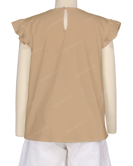 Frill Cap Sleeve Top