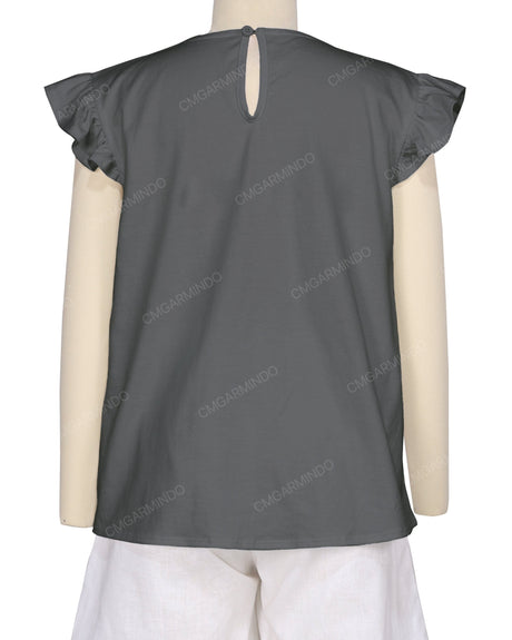 Frill Cap Sleeve Top
