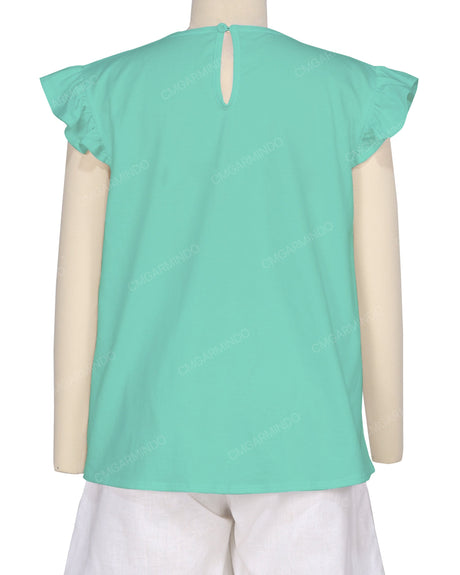 Frill Cap Sleeve Top