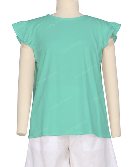Frill Cap Sleeve Top