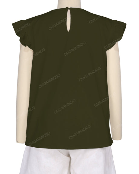 Frill Cap Sleeve Top