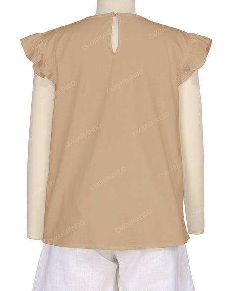 Frill Cap Sleeve Top