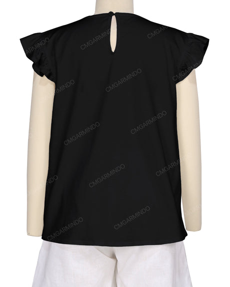 Frill Cap Sleeve Top