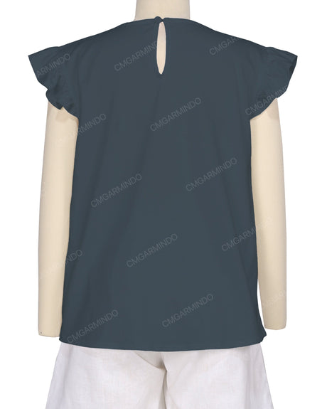 Frill Cap Sleeve Top