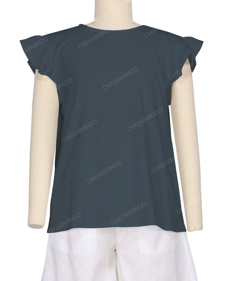 Frill Cap Sleeve Top