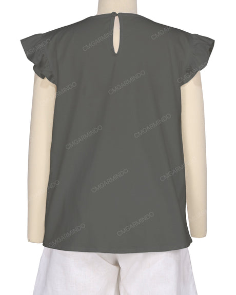 Frill Cap Sleeve Top