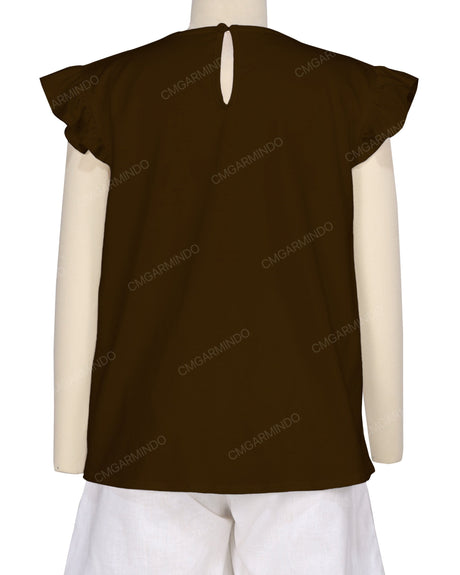 Frill Cap Sleeve Top