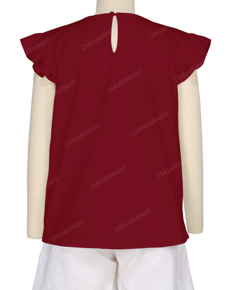 Frill Cap Sleeve Top