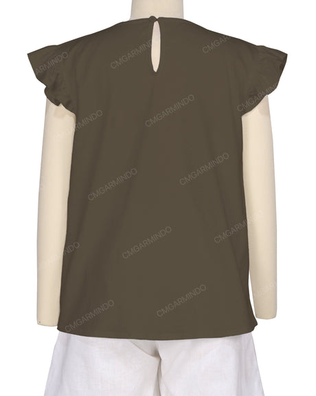 Frill Cap Sleeve Top