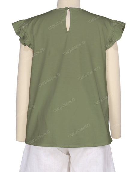 Frill Cap Sleeve Top