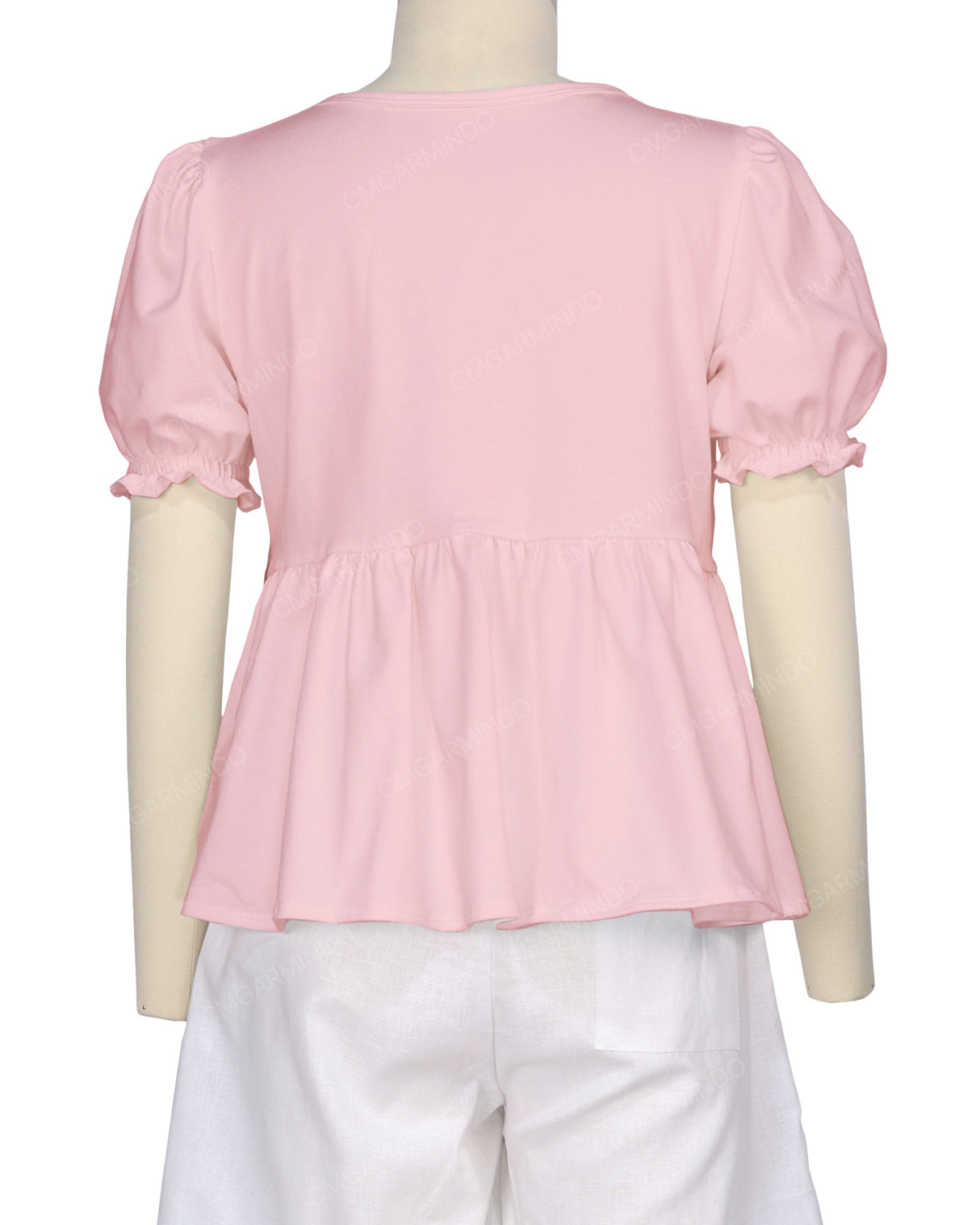 Puff Sleeve Boat Neck Top