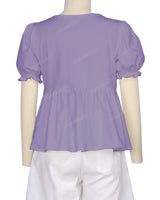 Puff Sleeve Boat Neck Top