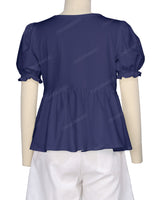 Puff Sleeve Boat Neck Top