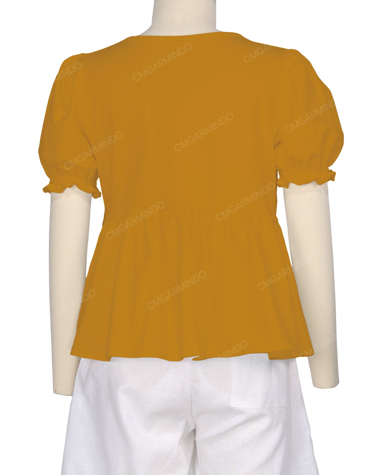 Puff Sleeve Boat Neck Top