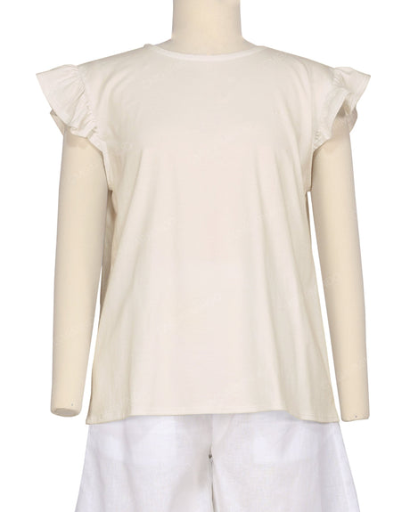 Puff Sleeve Boat Neck Top