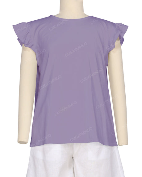 Puff Sleeve Boat Neck Top