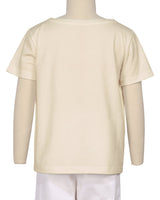 Relaxed Short Sleeve Boat Neck T-shirt