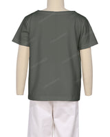 Relaxed Short Sleeve Boat Neck T-shirt
