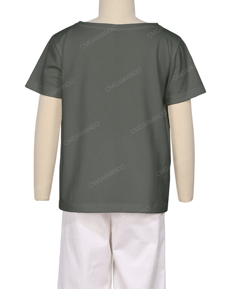Relaxed Short Sleeve Boat Neck T-shirt