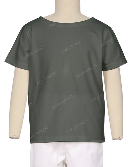Relaxed Short Sleeve Boat Neck T-shirt