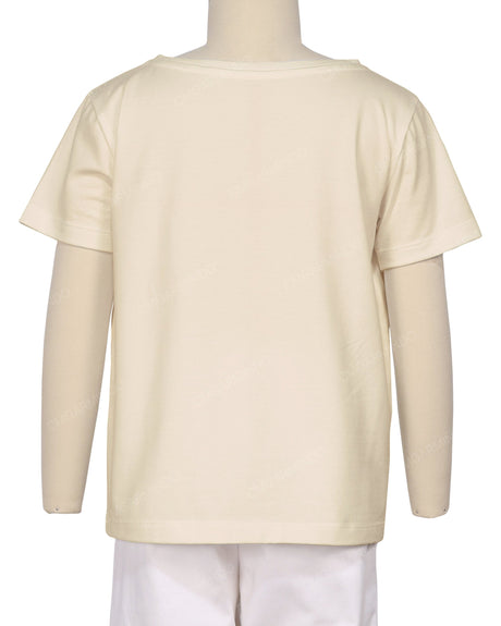 Relaxed Short Sleeve Boat Neck T-shirt