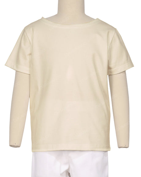 Relaxed Short Sleeve Boat Neck T-shirt