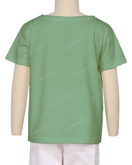 Relaxed Short Sleeve Boat Neck T-shirt