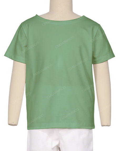Relaxed Short Sleeve Boat Neck T-shirt
