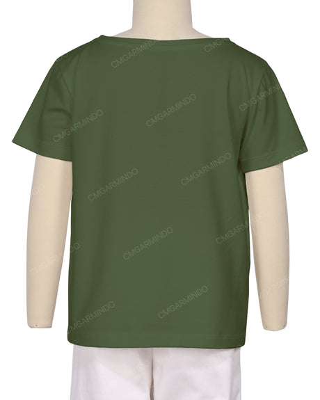 Relaxed Short Sleeve Boat Neck T-shirt