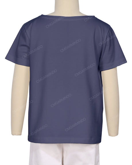 Relaxed Short Sleeve Boat Neck T-shirt