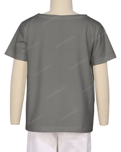 Relaxed Short Sleeve Boat Neck T-shirt